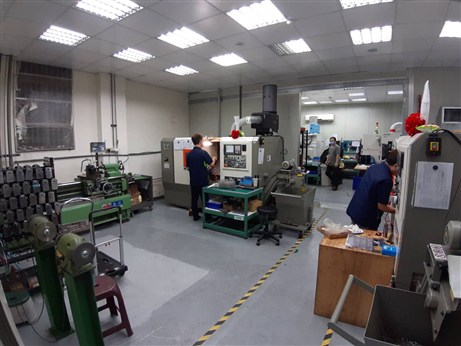 Lathe working area
